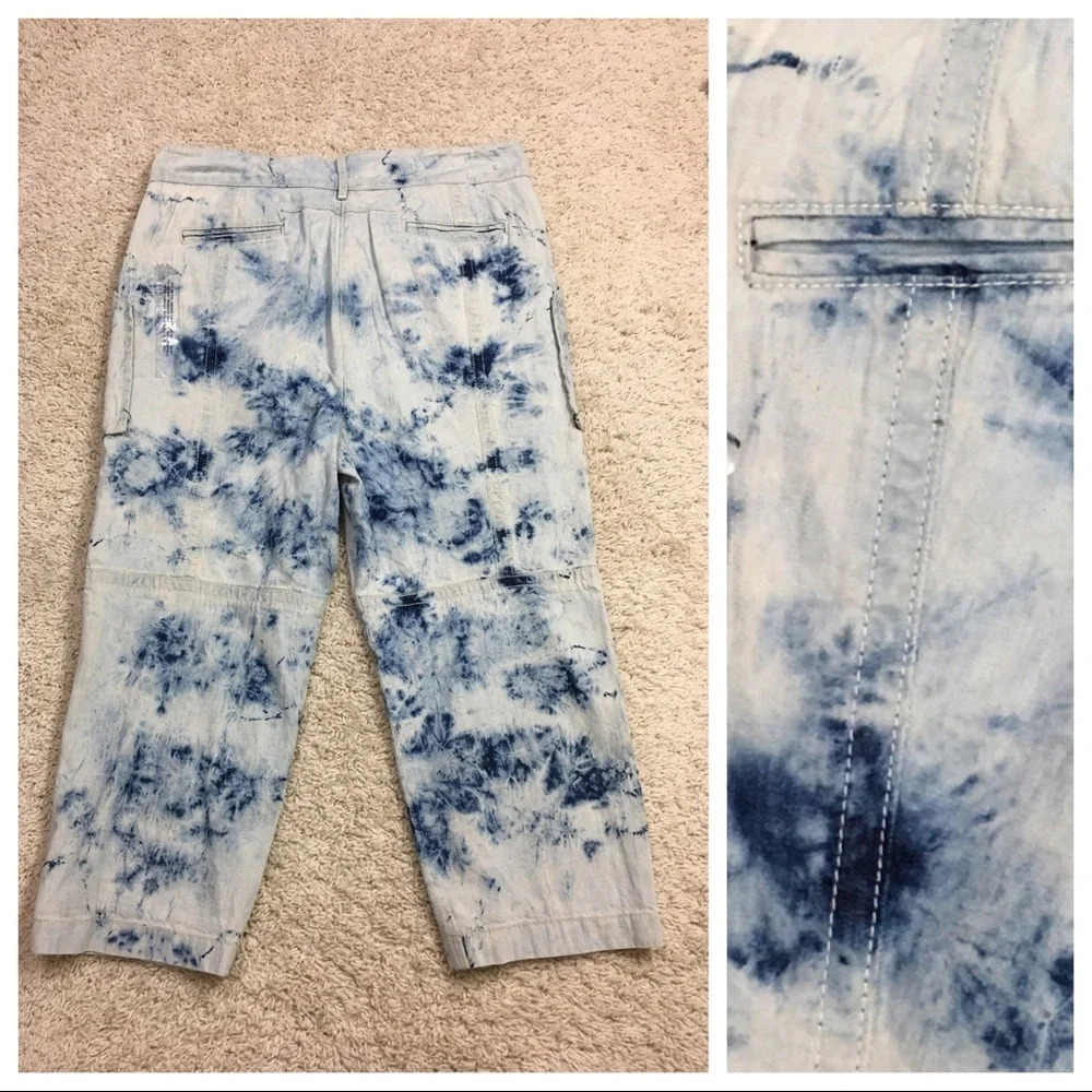 NWT Victor Alfaro Shibori-Dyed Japanese Cargo